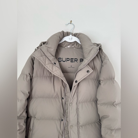 Aritzia TNA The Super Puff Down Jacket Size S Modern Taupe - Picture 5 of 16